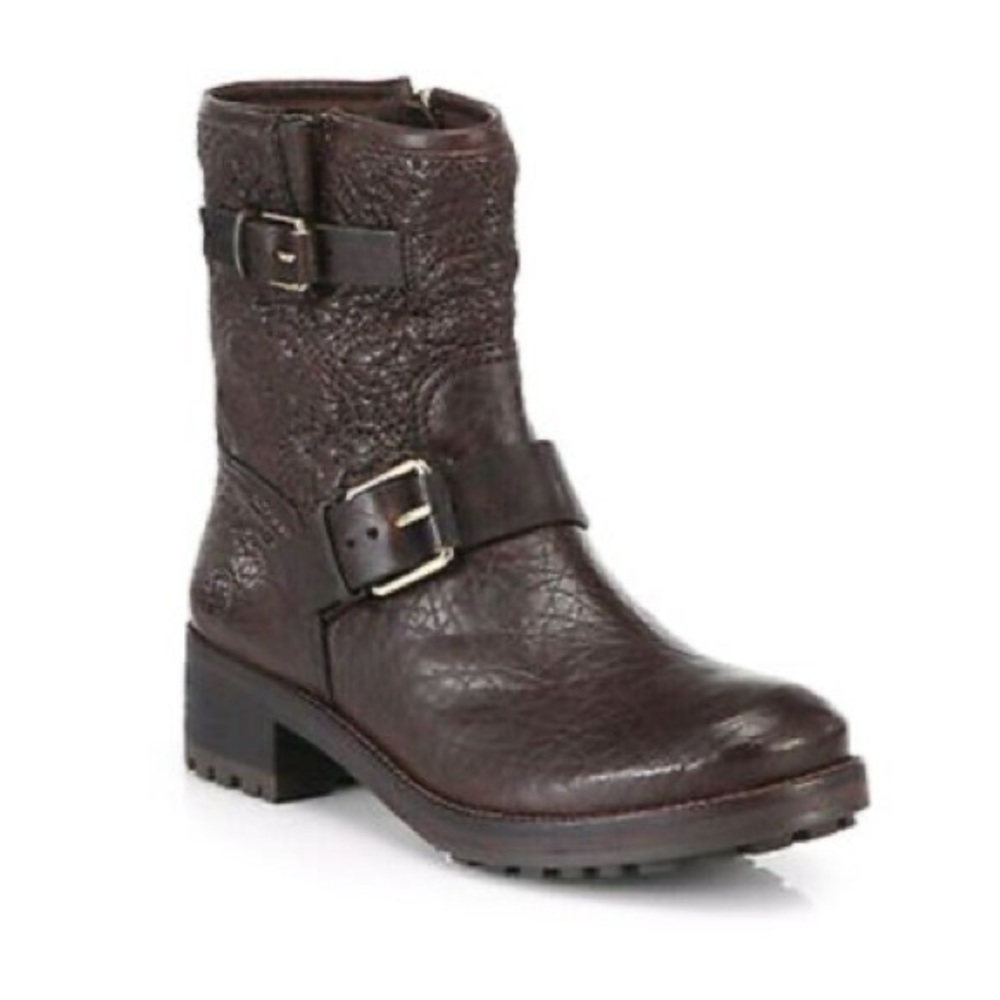 Tory Burch Chrystie Quilted Leather Moto Boot